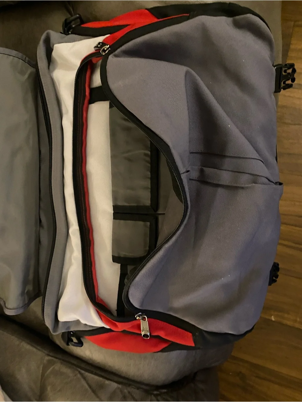Jansport Gray and Red Laptop Messenger Bag